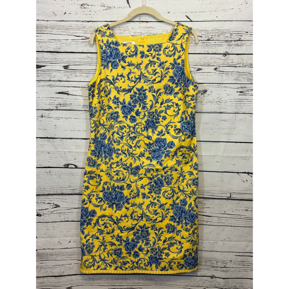 Talbots Dresses & Skirts - Women's Talbots Floral Dress Yellow/Blue Size 12